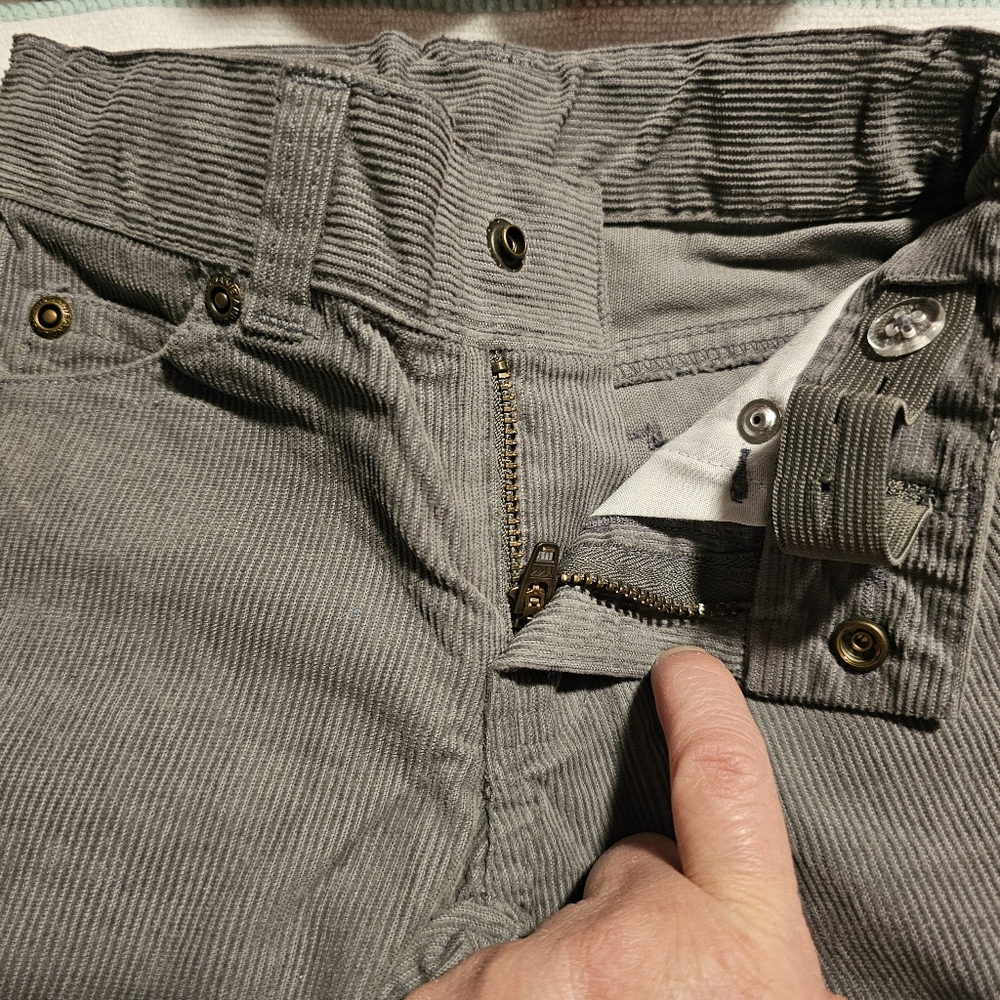 Janie and Jack Pants Classic Corduroy Pants Cords Gray Grey Toddler Size 2T NEW - Picture 3 of 5